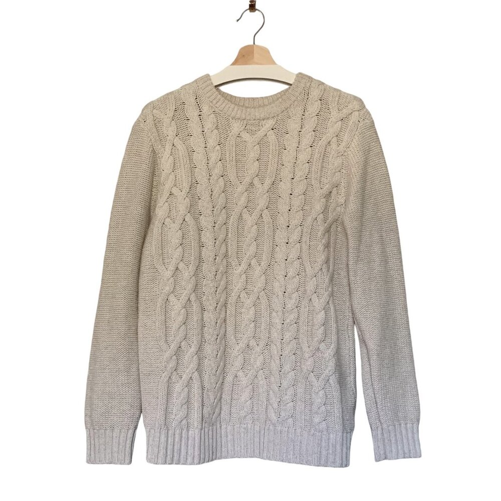 Old Navy Cream Cable Knit Sweater Men's Sz M